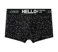 Caleçon classique en coton extensible avec taille confortable pour homme, Noir , XL