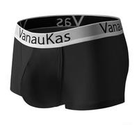 Caleçon confortable en coton respirant pour homme avec pochette, boxer extensible doux pour un usage quotidien et un style de vie actif (taille L, noir)