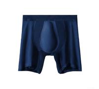 Caleçon de fitness pour homme avec poche bombée et technologie anti-usure, boxer à jambes longues (L bleu)