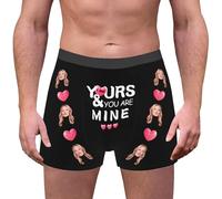 Caleçon de Nouveauté Personnalisé pour Hommes avec Photo, Boxer Personnalisé avec Photo pour Homme sous-vêtement Drôles Cadeaux Personnalisé, Cadeau de Anniversaire Saint-Valentin pour Mari Père Ami