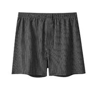 Caleçon de pyjama doux pour homme - Sans coutures - Confortable - Fin - Respirant - Doux - Moderne - Confortable - Tendance - Séchage rapide - Short sportif rétro, R noir., XXL