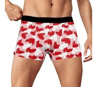 CaleçOn Drole Homme,Produit catégorie Men&APOSS Underwear | Produit Titre sous-vêtements imprimés pour la Saint-Valentin - Mode Casual et Confortables pour Hommes (White, XL)