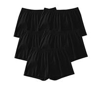 CaleçOn en Coton Extensible pour Hommes CaleçOn De Sport Ample à Taille Moyenne CaleçOn Confortable De Couleur Unie (Le Noir-5PC,M)
