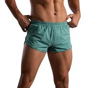 Caleçon en coton pour homme, boxer ample, short rétro, sous-vêtements respirants, séchage rapide, culotte douce et confortable, pour l'été, le fitness, les hommes, vert, M