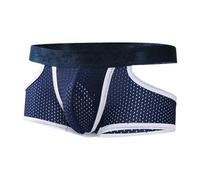 Caleçon en soie glacée pour homme - Sous-vêtements fonctionnels - Respirant - Taille basse, Z1 bleu., L