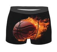 Caleçon Homme Basket-Ball en Feu sous-Vêtement avec Ceinture Élastique Nouveau Boxer Homme De Sport, pour Le Sport, Petit Ami, L'Usage Quotidien, S