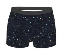 Caleçon Homme Constellation Amas D'Étoiles Galaxies sous-Vêtement Respirant Doux Caleçons Boxeurs pour Hommes, pour Petit Ami, Pères, Anniversaire, M