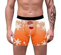 Calecon Homme Coton Imprimé Animal Humour, Calecon Personnalise Taille Élastique Long Doux Et Respirants Respirante, sous-Vêtements De Noël Hommes Décontracté Noël Cadeau Mode, 3XL