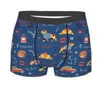 Calecon Homme Imprimé Bouledogue Français en Béret Caleçon Respirant Extensible Trunk pour Hommes Sports D'Été Le Quotidien L