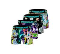 Caleçon Homme Multi-Sport, Boxer Homme, Rick and Morty, Maintien Anti-Glisse et Doux (Lot de 4), Vert, Turquoise, Rose, Noir, Taille L