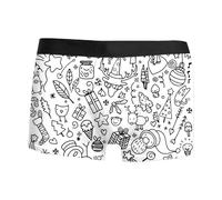 Caleçon Homme Noel, sous-vêtements festifs à imprimé Flocons de Neige et Rennes Slips Doux et Respirants pour Les fêtes Ceinture élastique Confortable pour Un Usage Quotidien et (Beige XXL)