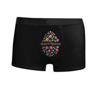 Calecon Homme Personnalisé Pâques de Lapin et Oeuf, Nouveauté Modèle Boxer Personnalisé Homme sous-vêtement Drôles Cadeaux de Pâques, Caleçon de nouveauté Personnalisé (A0a1-Green, L)