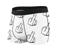 Caleçon Homme Putain De Doigt d'honneur sous-Vêtement Et Confortable Doux Boxer en Classique, pour L'Usage Quotidien, Petit Ami, Le Sport, M