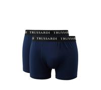 Caleçon Homme TRUSSARDI Branded Élastique Bipack Boxer Bleu Marine 420571