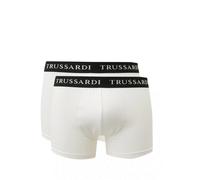 Caleçon Homme TRUSSARDI Branded Élastique Bipack Caleçon Boxer Blanc 420574