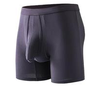 Calecon Long Homme CaleçOn Anti Transpiration Boxer Homme sans Couture sous-VêTements Modernes avec Ceinture ÉLastique Ajustement Parfait Couleur Unie pour Hommes ActivitéS De Plein Air Sport