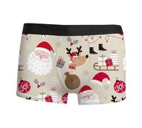 Calecon Noël Homme Drôles Impression 3D Boxer Noël Slips Boxeurs Moche Christmas Motif Nouveauté Shorts Caleçons sous-vêtements Drole bâillon Cadeau Caleçon de Nouveauté Personnalisé