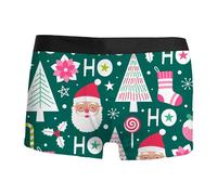 Calecon Noël Homme Drôles Impression 3D Boxer Noël Slips Boxeurs Moche Christmas Motif Nouveauté Shorts Caleçons sous-vêtements Drole bâillon Cadeau Caleçon de Nouveauté Personnalisé