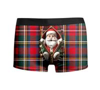 Calecon Noël Homme Drôles Impression 3D Boxer Slips Boxeurs Moche Christmas Motif Vacances arbre de Noël Shorts Caleçons sous-vêtements Drole Cadeau Caleçon de Nouveauté Jaune Bleu Foncé Vin l 3xl m