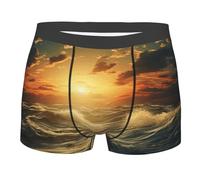 Caleçon Océan Après La Tempête Boxers Homme Ample Respirant Caleçons pour Sports Quotidien Trunk,XXL