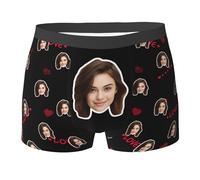 Calecon Personnalisé Homme, Boxers avec Photos Personnalisables, Cadeau Unique pour la Saint-Valentin ou Les Anniversaires de Mariage, Cadeaux Humoristiques pour Hommes