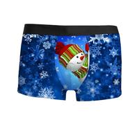 Calecon Personnalise Homme Drôles Impression 3D Boxer Noël Slips Boxeurs Moche Christmas Motif Nouveauté Shorts Caleçons sous-vêtements Drole bâillon Cadeau Caleçon de Nouveauté Personnalisé