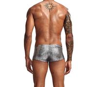 Calecon Personnalise Homme Le Slip Francais Boxer Slip - Boxer Hommes Shorts CaleçOns MéTallique pour Men MéTallique Cuir Verni Brillant Party Plage Boxershorts Disco Club Costumes Sport