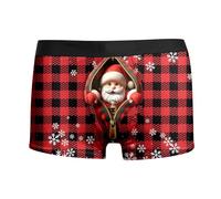 Caleçon Personnalisé Homme Rayures Carreaux Boxer Noël Sport en Coton Rigolo Microfibre Shorty Transparent Sous-Vêtements Long Cerf le père Noël Plaid Flocon de Neige Gris Vert ArméE Blanc Cassé xxl s