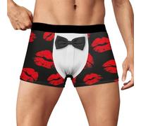 Calecon Personnalise Homme Saint Valentin Boxer Fun Homme Calecon Personnaliser Drole String Dentelle pour Calson avec Fermeture Eclair Calecons Hommes Humour Cadeau St Valentin Original Couple