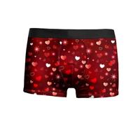 Calecon Personnalise Homme Saint-Valentin, Boxer Homme Calecon Drôles, Sport Boxer Homme Coton Pas Cher Rigolo Caleçon Microfibre Shorty nouveautésous Personnalisé Vêtements (A0a2-Red, XL)