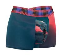 Caleçon respirant pour homme - Boxer personnalisé - Cosmonaute, lune, espace, Nasa, planète, étoile, multicolore, S-M