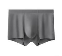 Caleçon respirant sans couture pour homme offrant une poche bombée et une bande flexible à taille moyenne pour le soutien du mouvement (gris foncé)