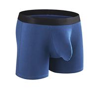 Caleçon taille basse pour homme, boxer avec poche confortable, taille basse, sous-vêtements très élastiques, slip pour homme, pour le quotidien, bleu foncé, L