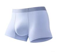 Caleçons boxeurs respirants sans couture pour homme avec pochette de couleur unie conçus pour un confort quotidien (XXXL C)