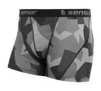Caleçons fonctionnels homme Sensor Merino Impress Taille: S / Couleur: noir / gris