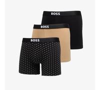 BOSS Lot de trois boxers longs en coton stretch - Style BoxerBr3P BOSS ONE D, 50549856 Noir / Beige XL