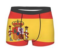 Caleçons pour Hommes Drapeau De L'Espagne Boxers Homme Shorts Doux Shorts Caleçon Homme Confortable Caleçon Boxers Homme pour Cadeau Père Hommess S