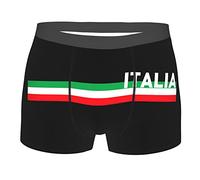Caleçons pour Hommes Italie Drapeau Italien Boxers Homme Shorts Respirant Shorts Caleçon Homme Confortable Caleçon Boxers Homme pour Hommess Cadeau Garçon XXL