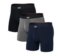 Caleçons pour hommes Saxx Vibe Xtra Boxer Brief Fly 3Pk Black/Dk Grey Hthr/Navy XXL