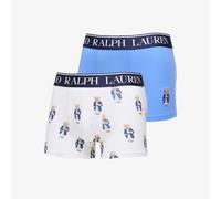 Caleçons Ralph Lauren Trunk Gb 2-Pack White/ Blue M