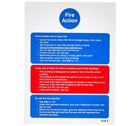 Caledonia Signs 11438E Panneau « Fire Action Notice Stay Put for Flats » en plastique rigide E : 200 mm x 150 mm