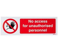 Caledonia Signs 13205G Panneau « No Access For Unauthorised Personnel », plastique rigide, G : 300 mm x 100 mm
