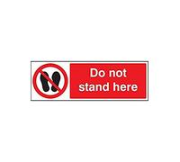 Caledonia Signs 13651G Panneau « Do not Stand Here » en plastique rigide 300 x 100 mm