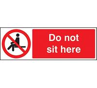 Caledonia Signs 23662G Panneau en vinyle autocollant Inscription en anglais « Do not sit here » 300 x 100 mm