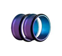 Calefee 12mm Ecarteur Oreilles, Ecarteur Plug en G23 Titane Dégradé de Couleurs avec Anneau en Silicone, Bijoux de Piercing Homme 2 Pièces