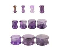 Calefee 3mm-20mm Écarteur Tunnel, Plug Ecarteur Oreille Pierre Pierre Améthyste Piercing Oreille Tunnel Femme 22 Pièces