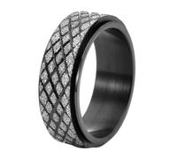 Calefee Bague Anti Stress Homme Tournante, Bague pour Homme Personnalisé Personnalisable Alliance Mate Rotative de 8mm de Large, Taille 54