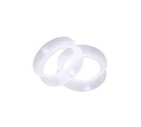 Calefee Boucles Oreilles Ecarteurs 12mm en Silicone, 2 Pièce Tunel Ecarteur Oreille Transparent Créole à Double Évasement Extenseur Piercing Bijoux Unisexe