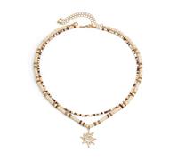 Calefee Collier Surfeur Coco Ethnique Bois, Collier 2 Fils Homme Col Rond Été Réglable Longue 47 à 54 cm, Bijoux de Plage, 47+7cm, Bois, Pas de gemme