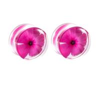 Calefee Écarteur d Oreilles 16mm, Acrylique Plug Tunnel Écarteur Plug Transparent avec Fleur Tunnel Piercing Homme 2 Pièces